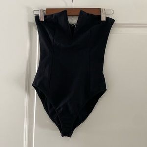 Black corset bodysuit